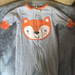 A Orange and gray onesie